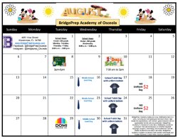 Our August Calendar! 